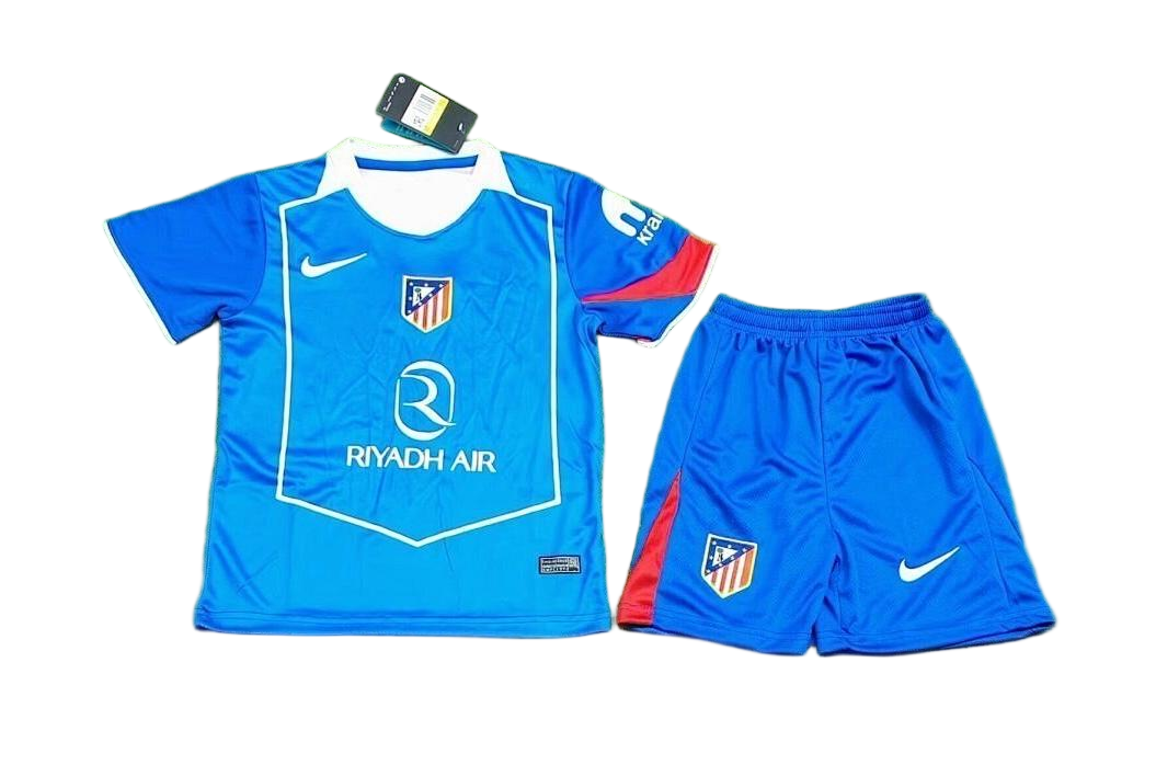 Atletico Madrid Soccer Jersey Third Away Kids Kit Jersey+Shorts 2025/26 - sinoshirt