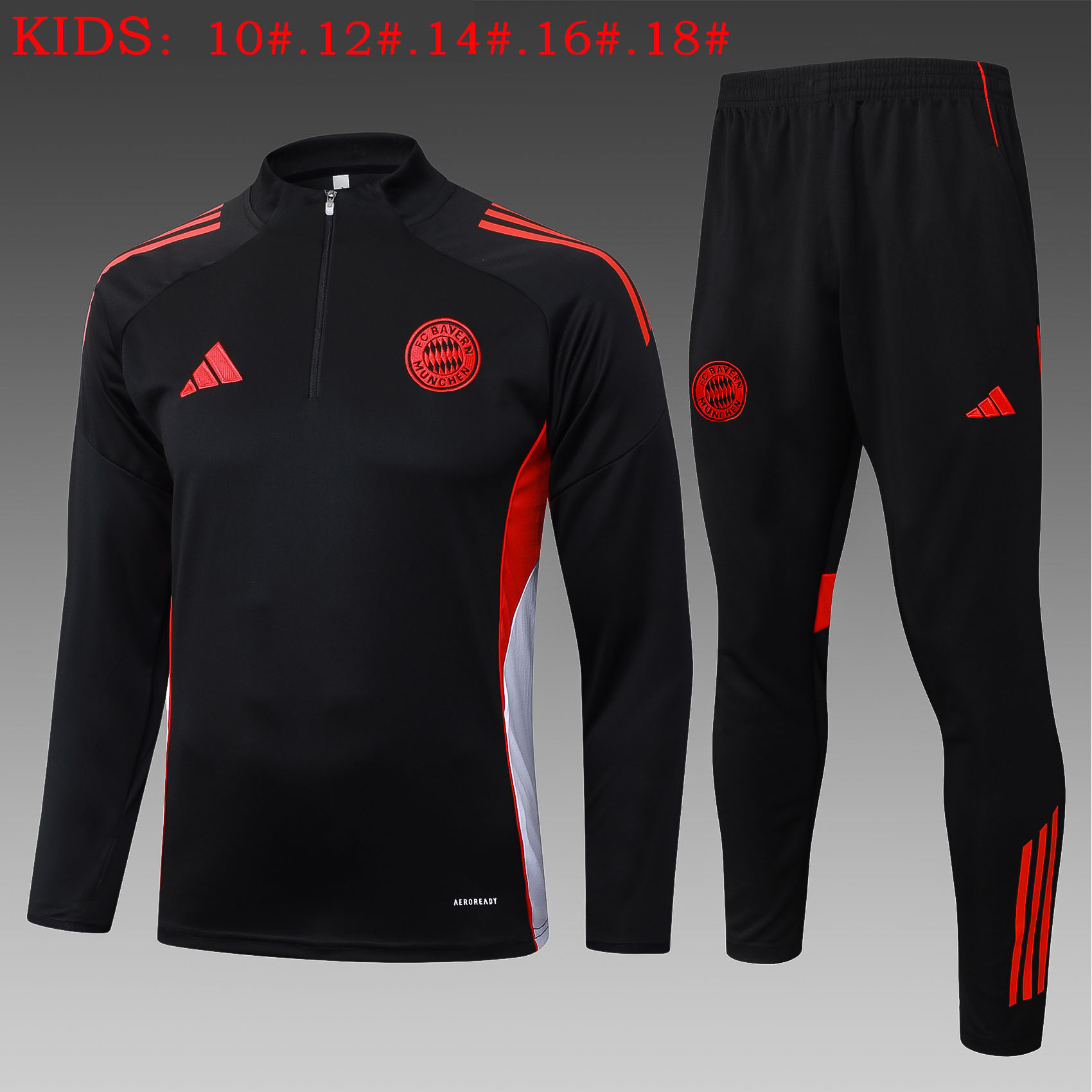 Kids Bayern Munich Training Kit (Sweatshirt+Pants) Black 2025/26 - sinoshirt