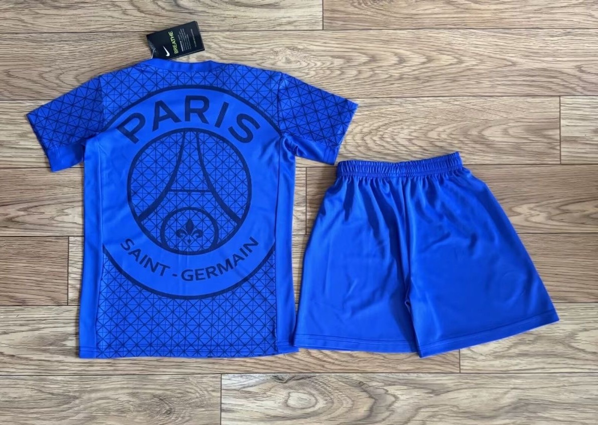 PSG Soccer Jersey Pre-Match Kids Kit Jersey+Shorts 2025/26 - sinoshirt