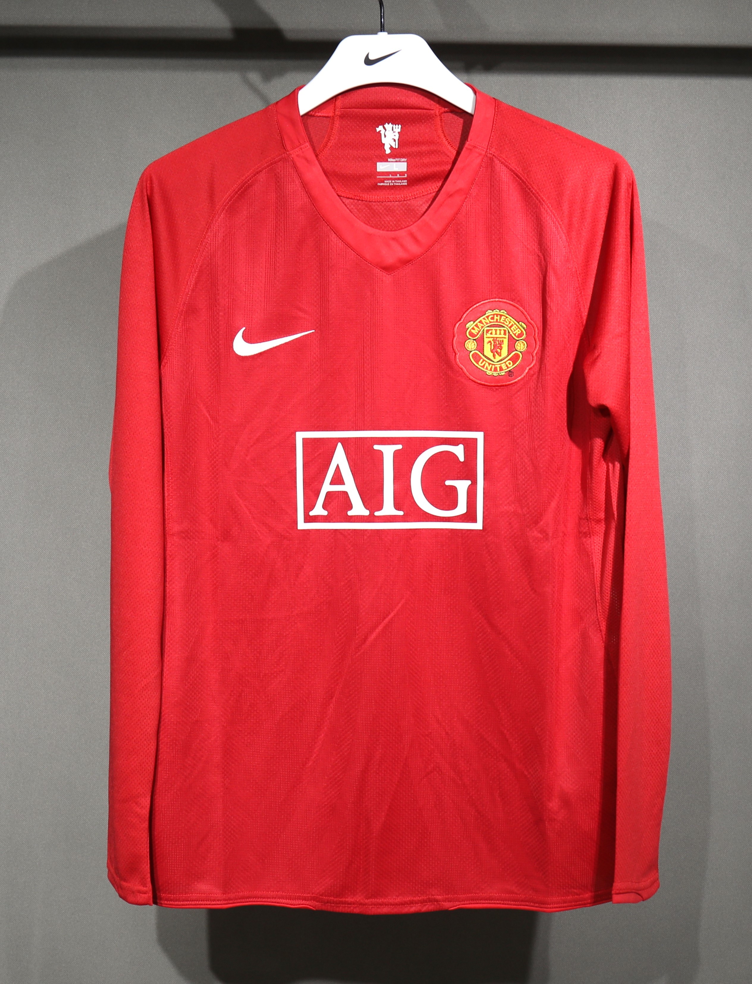 Manchester United Retro Authentic Home Long Sleeve Football Jersey Shirt 2007/08 - sinoshirt