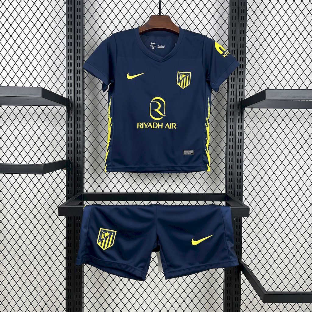 Atletico Madrid Soccer Jersey Away Kids Kit Jersey+Shorts 2025/26 - sinoshirt