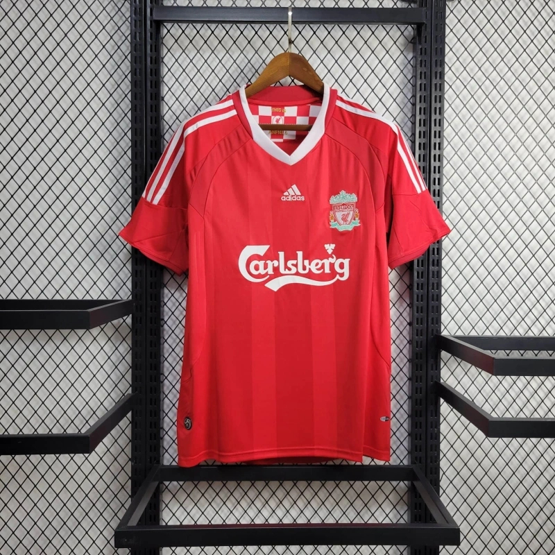 Liverpool Retro Football Jersey Home Champions League Custom Shirt 2008/09 - sinoshirt