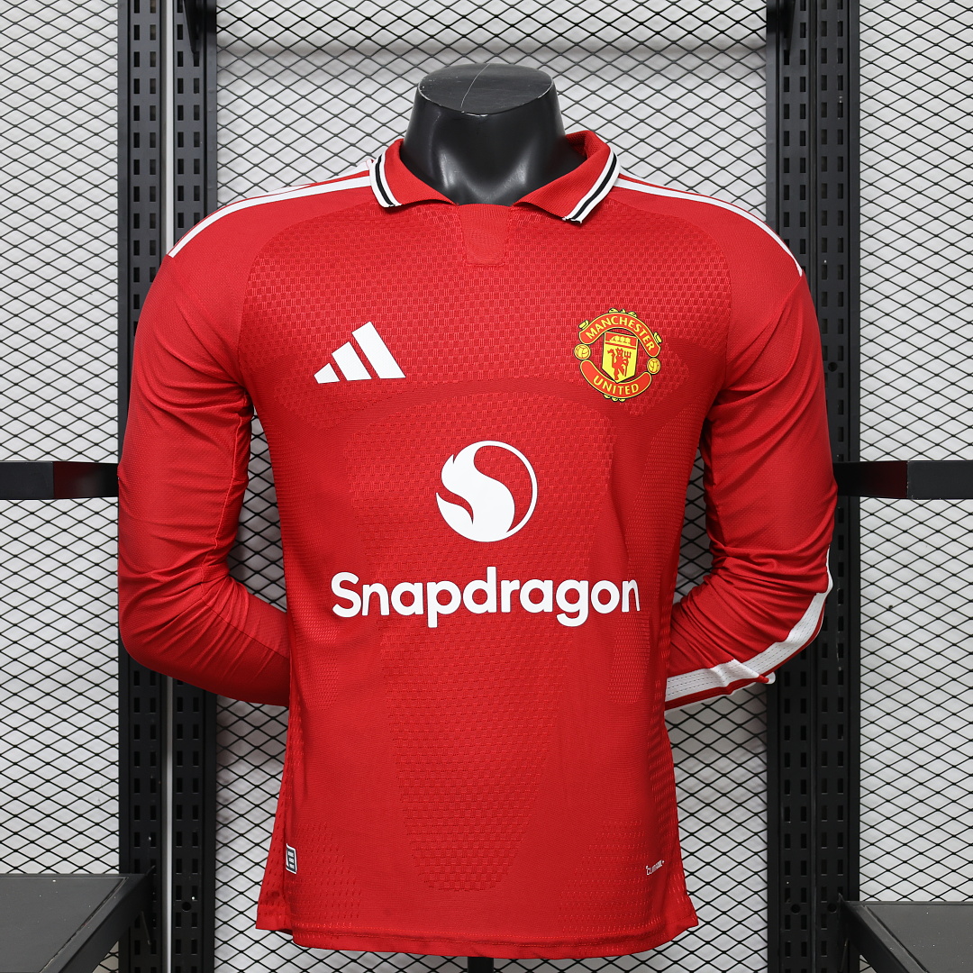 Manchester United Authentic Home Long Sleeve Football Jersey Shirt 2026/27 - sinoshirt