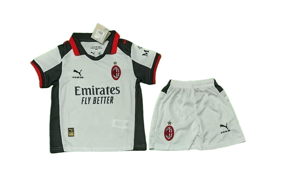 AC Milan Football Jersey Fourth Away Goalkeeper Kids Kit Jersey+Shorts 2025/26 - sinoshirt