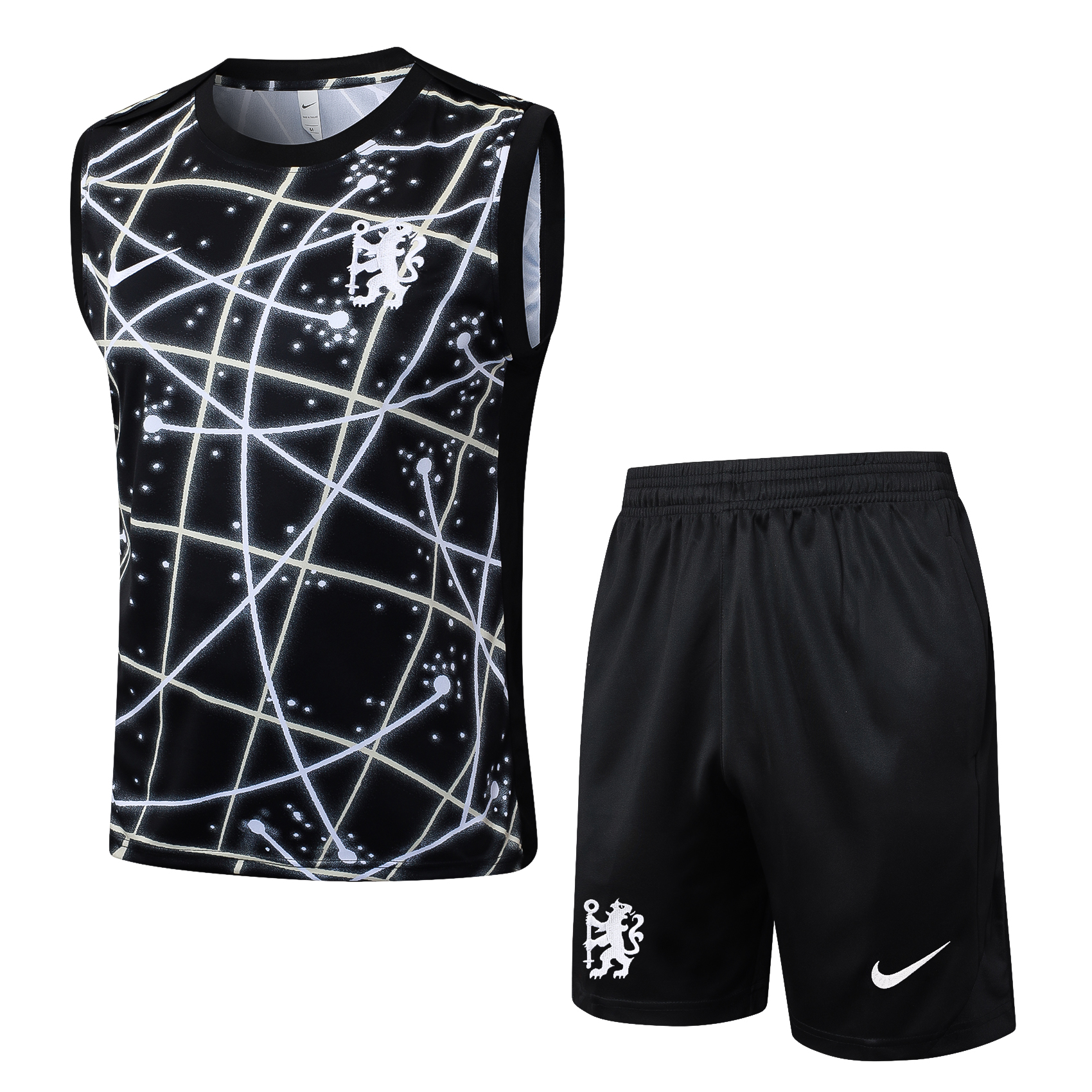Chelsea Sleeveless Training Kit White&Black 2025/26 - sinoshirt