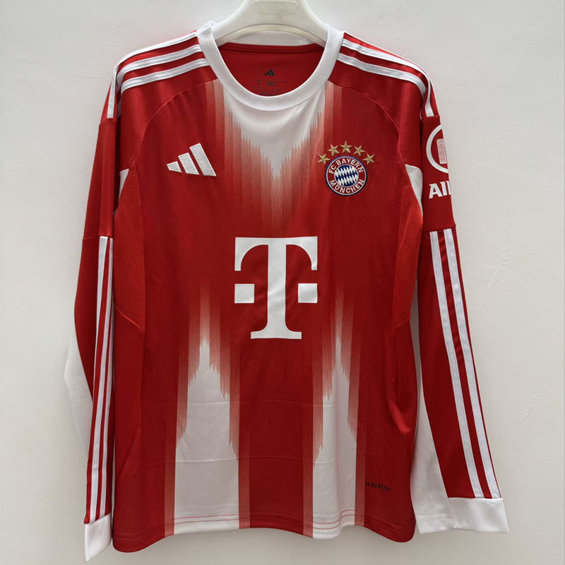 Bayern Munich Soccer Jersey Home Long Sleeve Shirt 2025/26 - sinoshirt