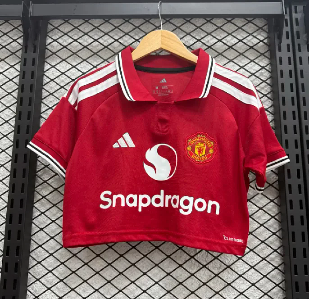 Manchester United Football Jersey Home  Women's Crop Top 2026/27 - sinoshirt