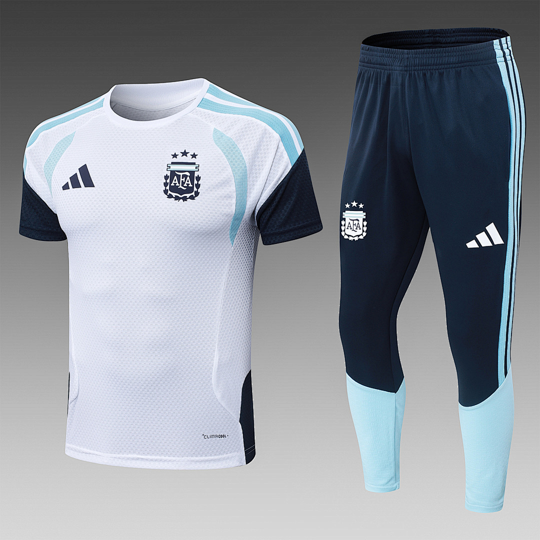 Argentina Training Kit (T-shirt+Pants) White World Cup 2026 - sinoshirt