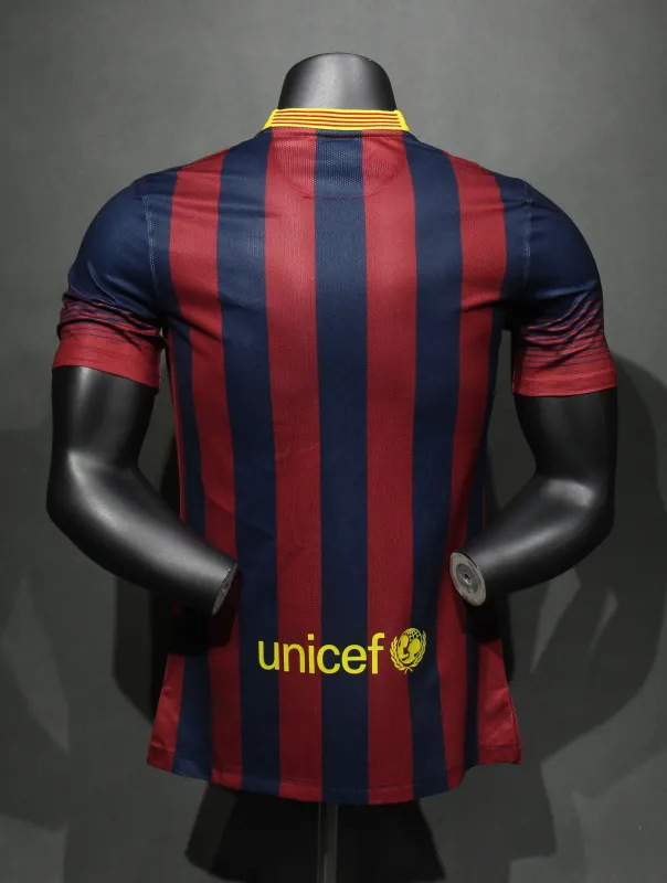 Authentic Barcelona Retro Jersey Home Soccer Shirt 2013-14 - sinoshirt