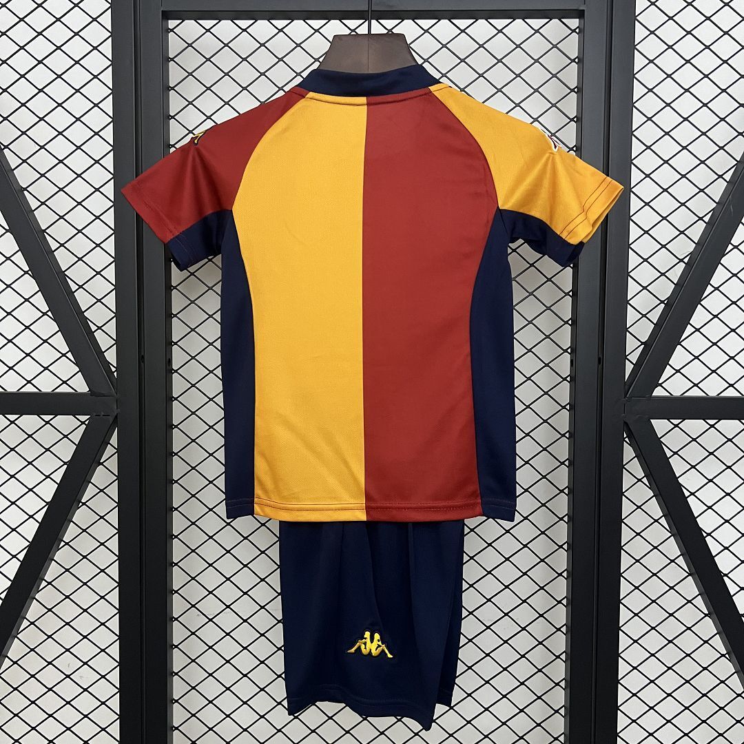 Roma Retro Soccer Jersey Home Kids Kit Jersey+Shorts 2001/02 - sinoshirt