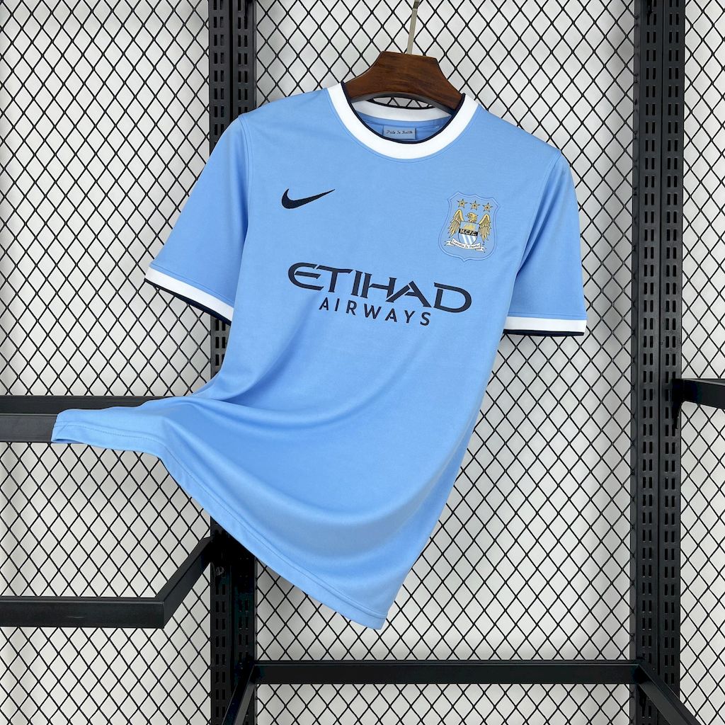 Manchester City Retro Home Football Jersey Shirt 2013/14 - sinoshirt