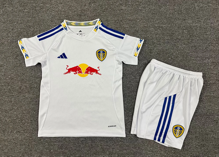 Leeds United Football Jersey Home Kids Kit Jersey+Shorts 2025/26 - sinoshirt