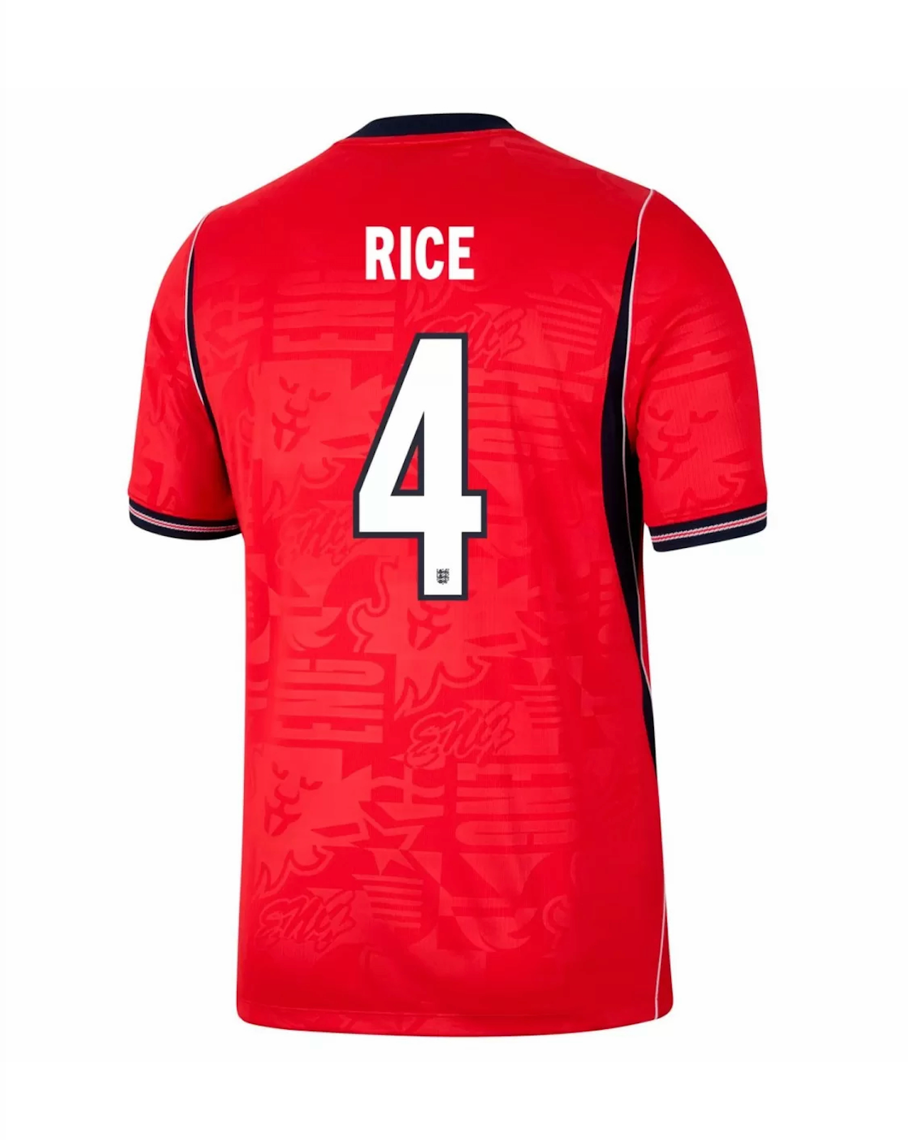 RICE #4 England Soccer Jersey Away Custom Shirt World Cup 2026 - sinoshirt