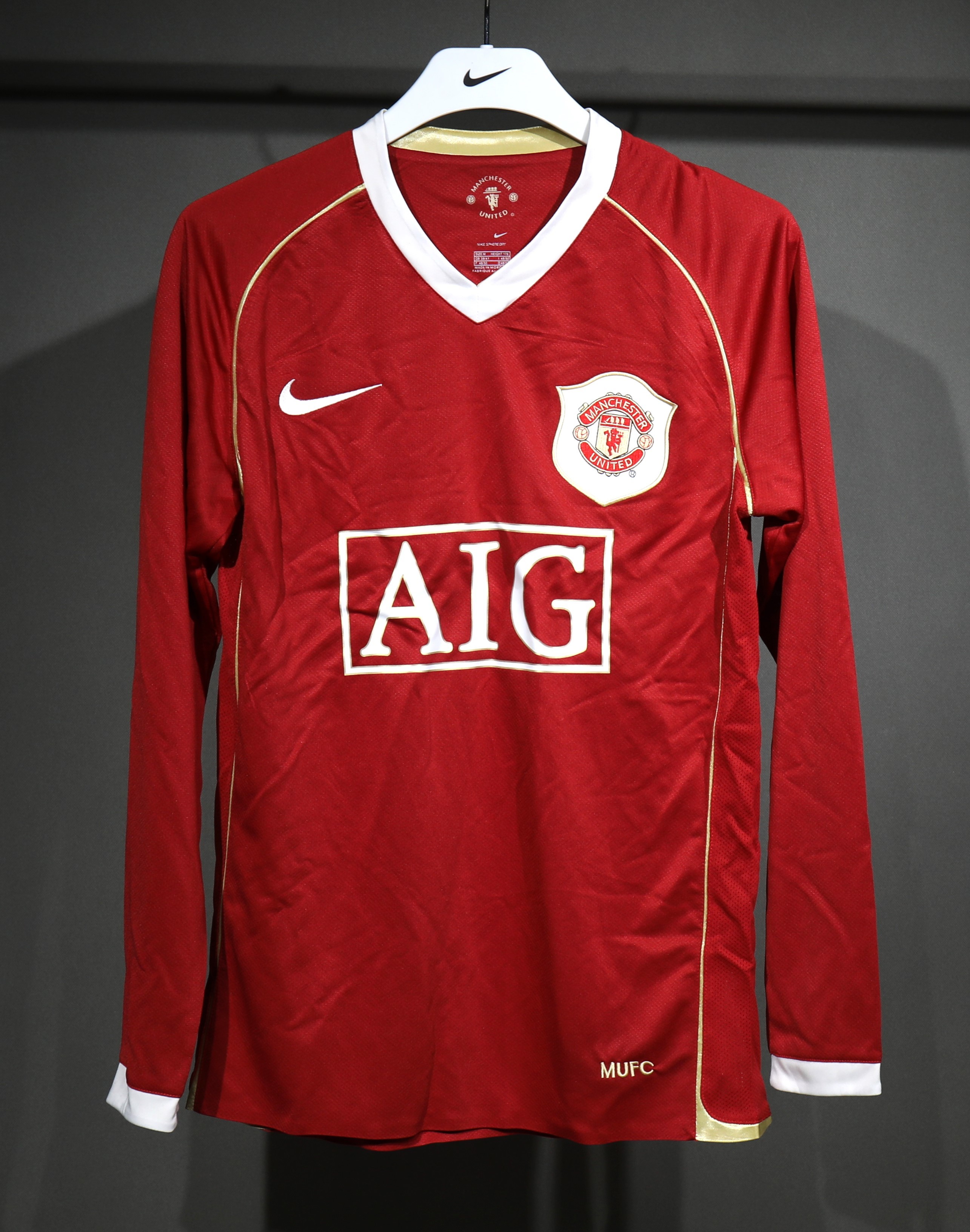 Manchester United Retro Authentic Home Long Sleeve Football Jersey Shirt 2006/07 - sinoshirt