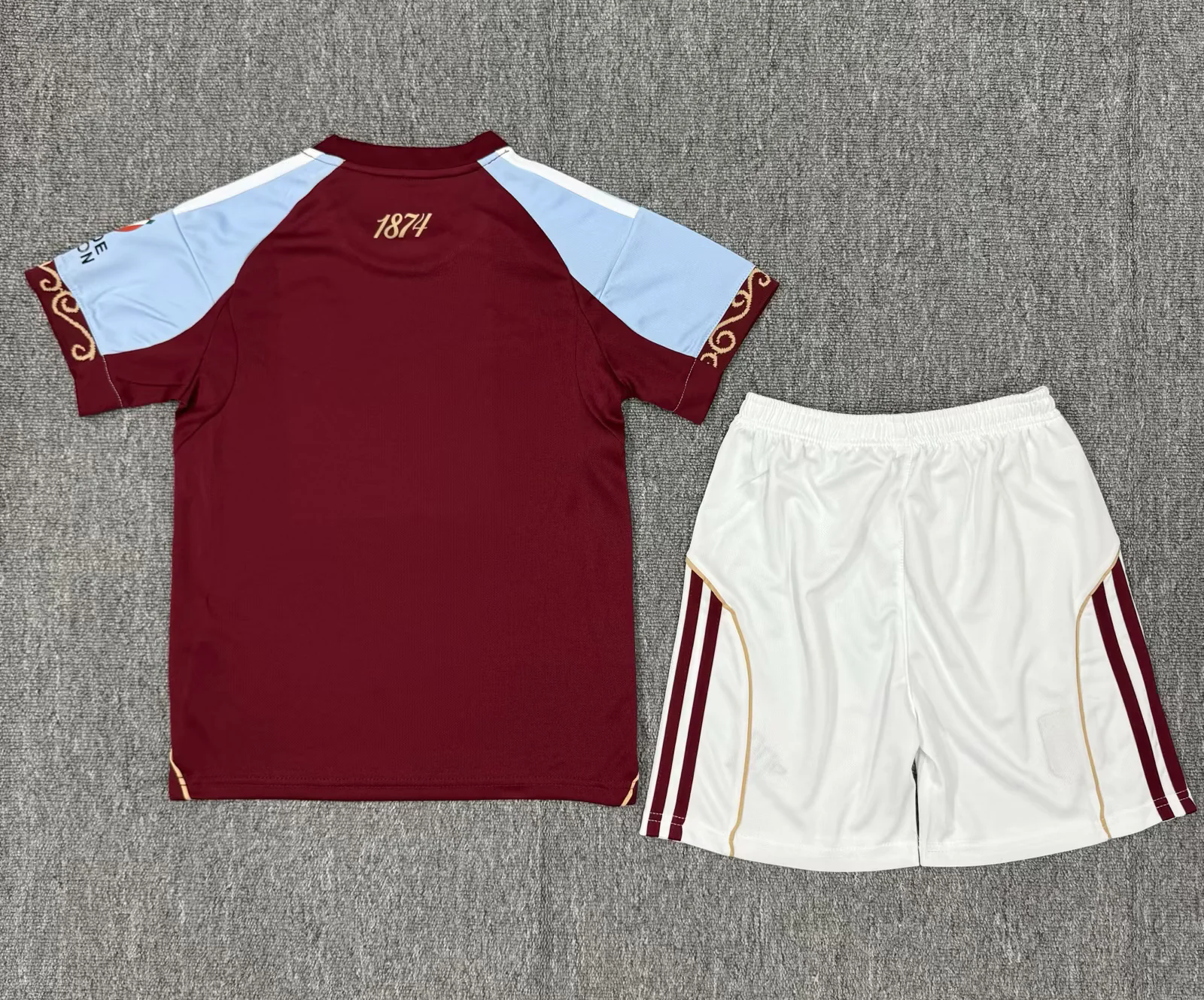 Aston Villa Football Jersey Home Kids Kit Jersey+Shorts 2025/26 - sinoshirt