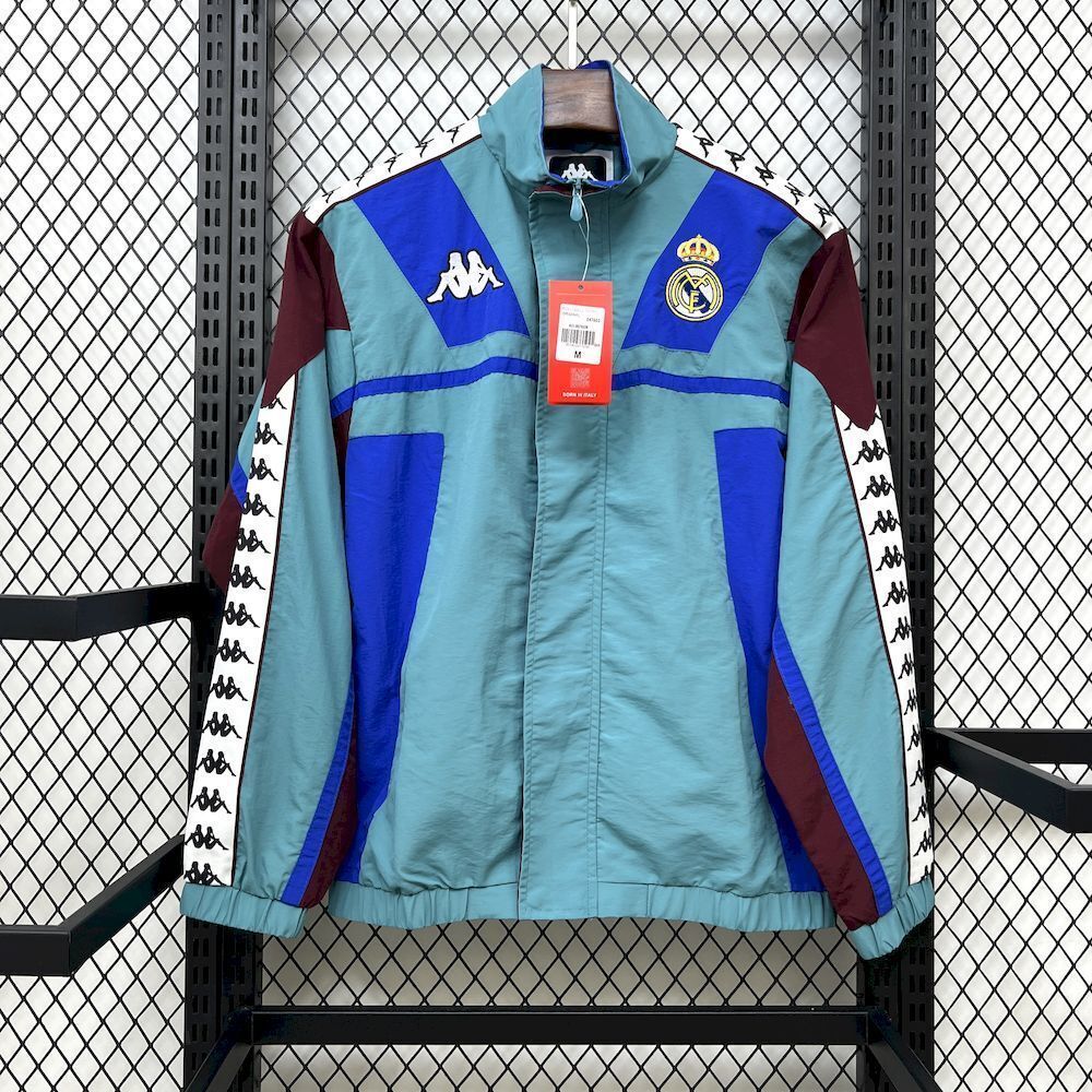 Real Madrid Windbreaker Jacket x Kappa OG Style Green 2025-26 - sinoshirt