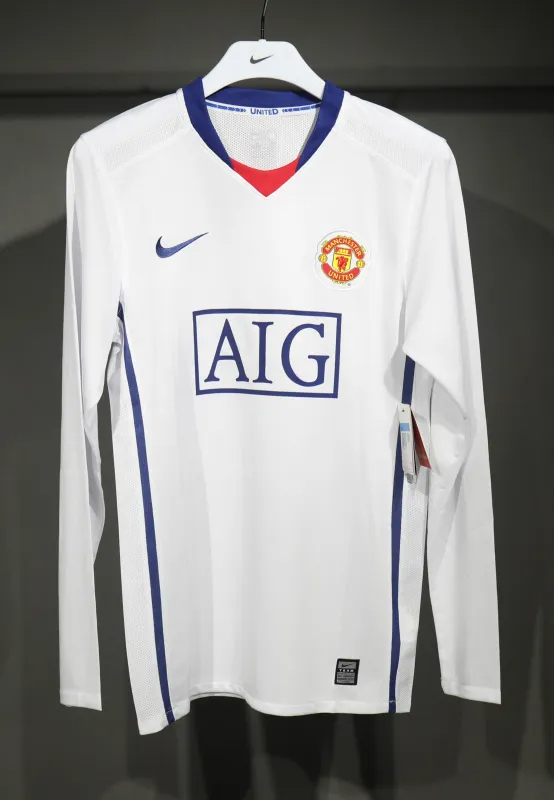 Manchester United Retro Authentic Away Long Sleeve Football Jersey Shirt 2008/09 - sinoshirt