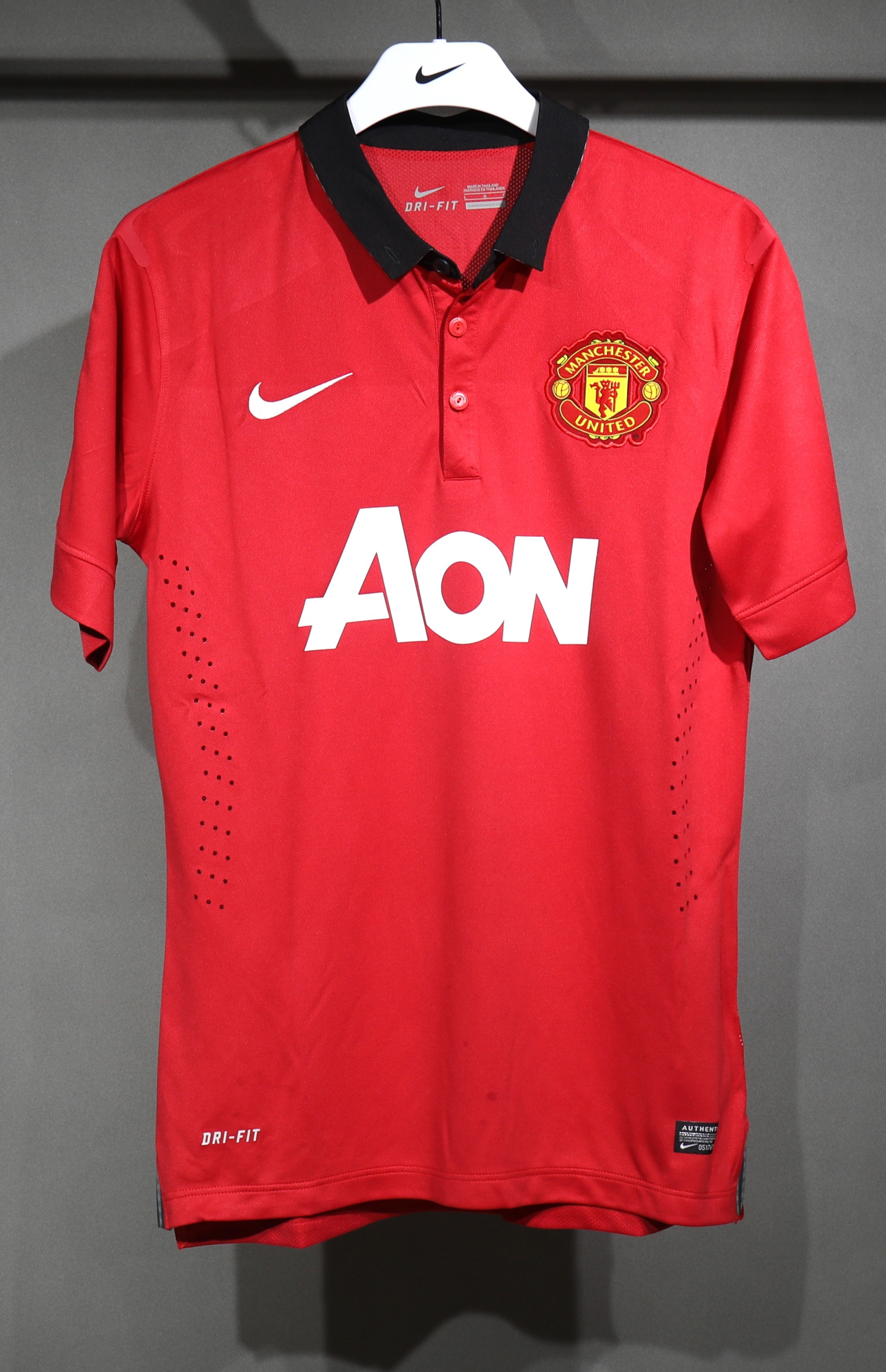 Manchester United Retro Authentic Home Football Jersey Shirt 2013/14 - sinoshirt