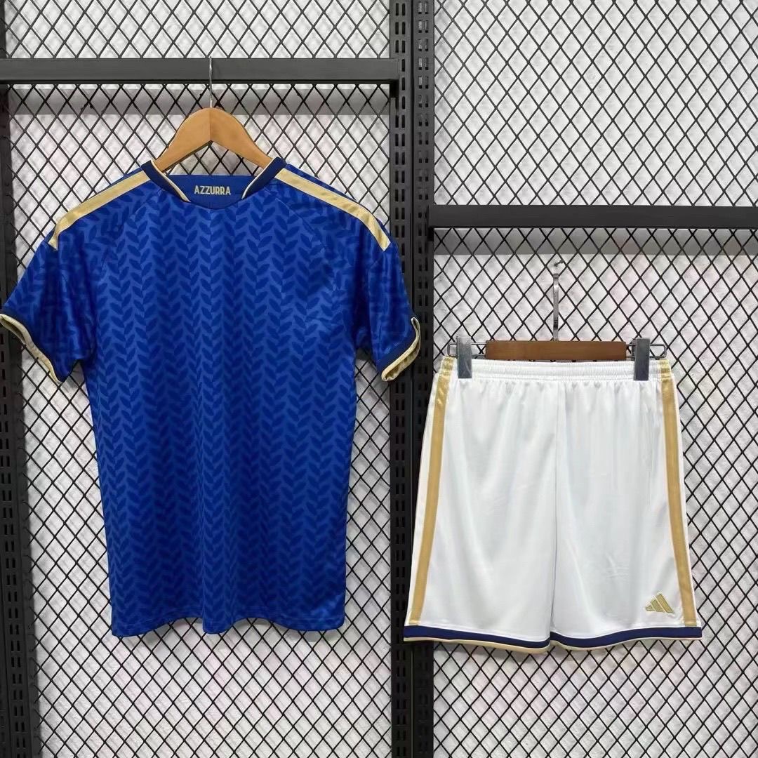 Italy Home Football Uniform Kids Kit Jersey+Shorts World Cup 2026 - sinoshirt