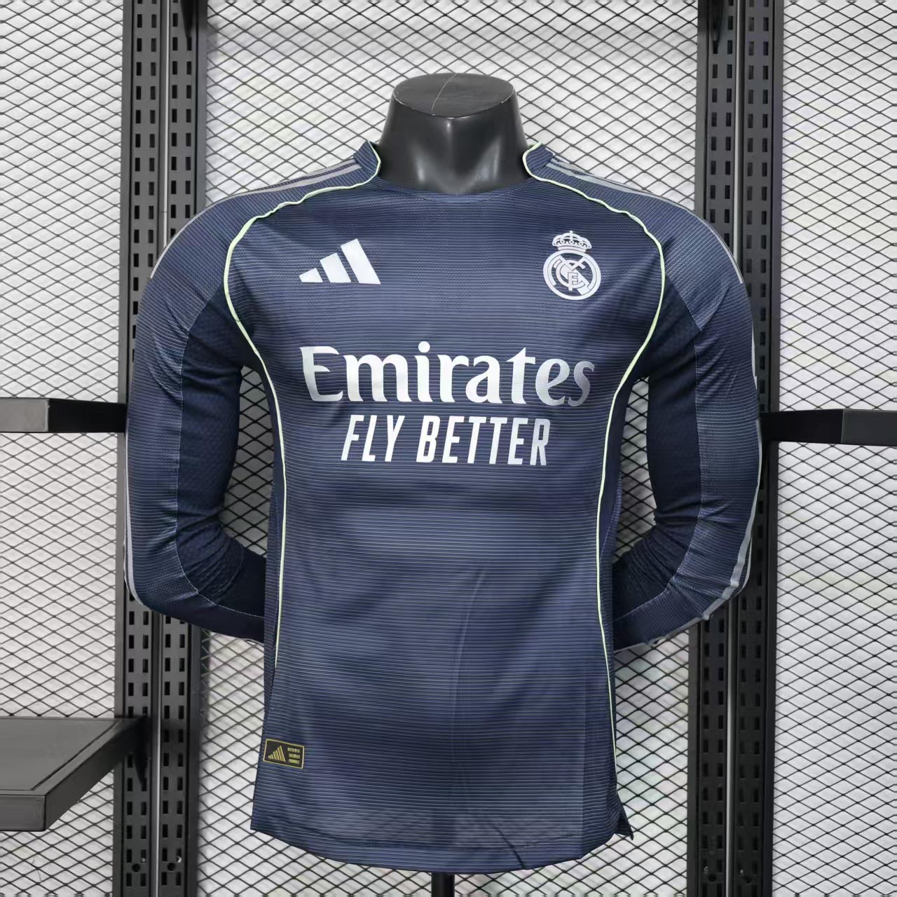 Real Madrid Authentic Soccer Jersey Away Long Sleeve Shirt 2025/26 - sinoshirt