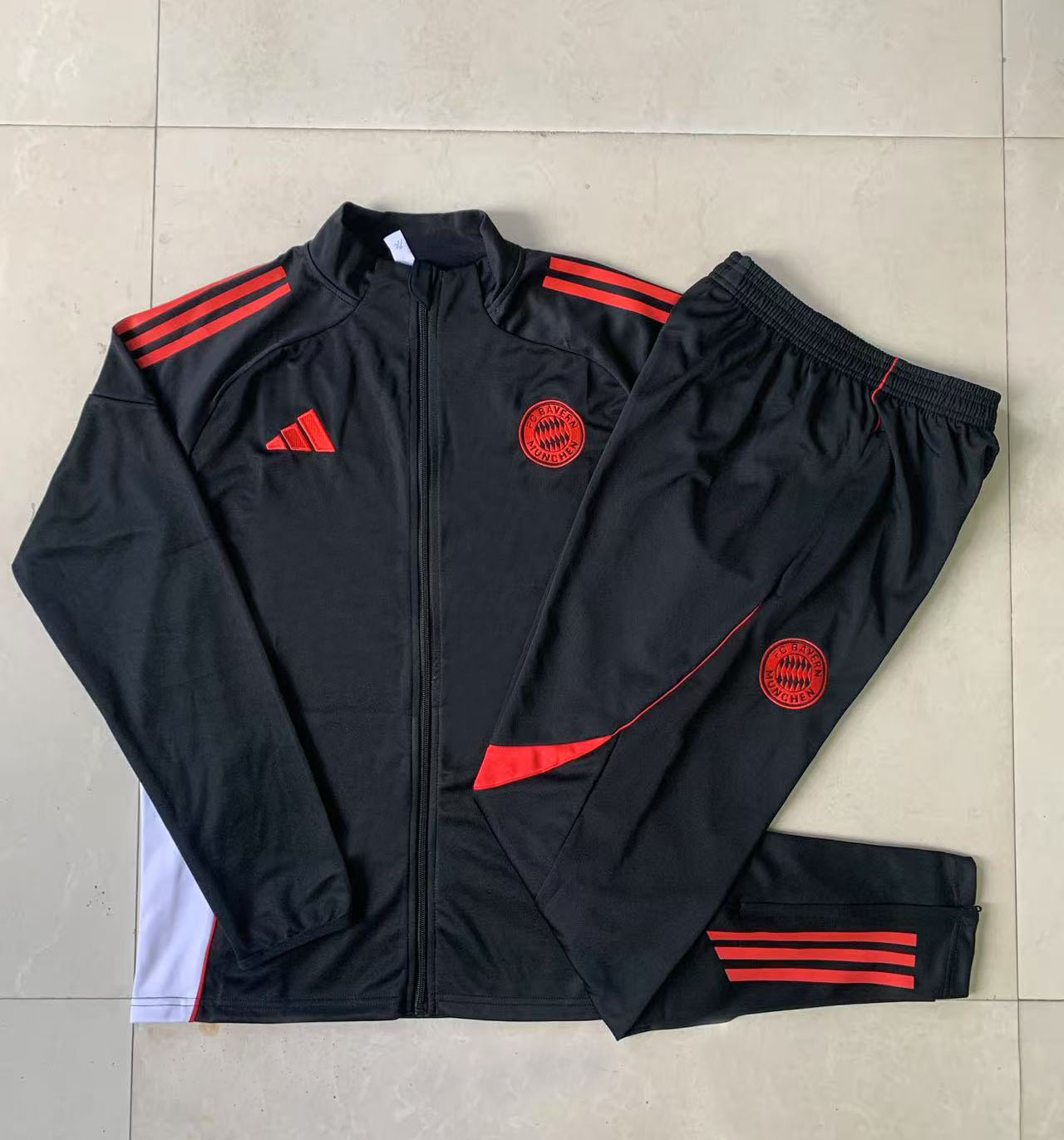 Kids Bayern Munich Training Kit (Jacket+Pants) Black 2025/26 - sinoshirt