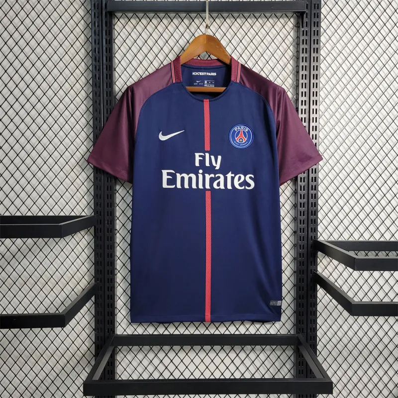 PSG Retro Jersey Home Soccer Shirt 2017/18 - sinoshirt