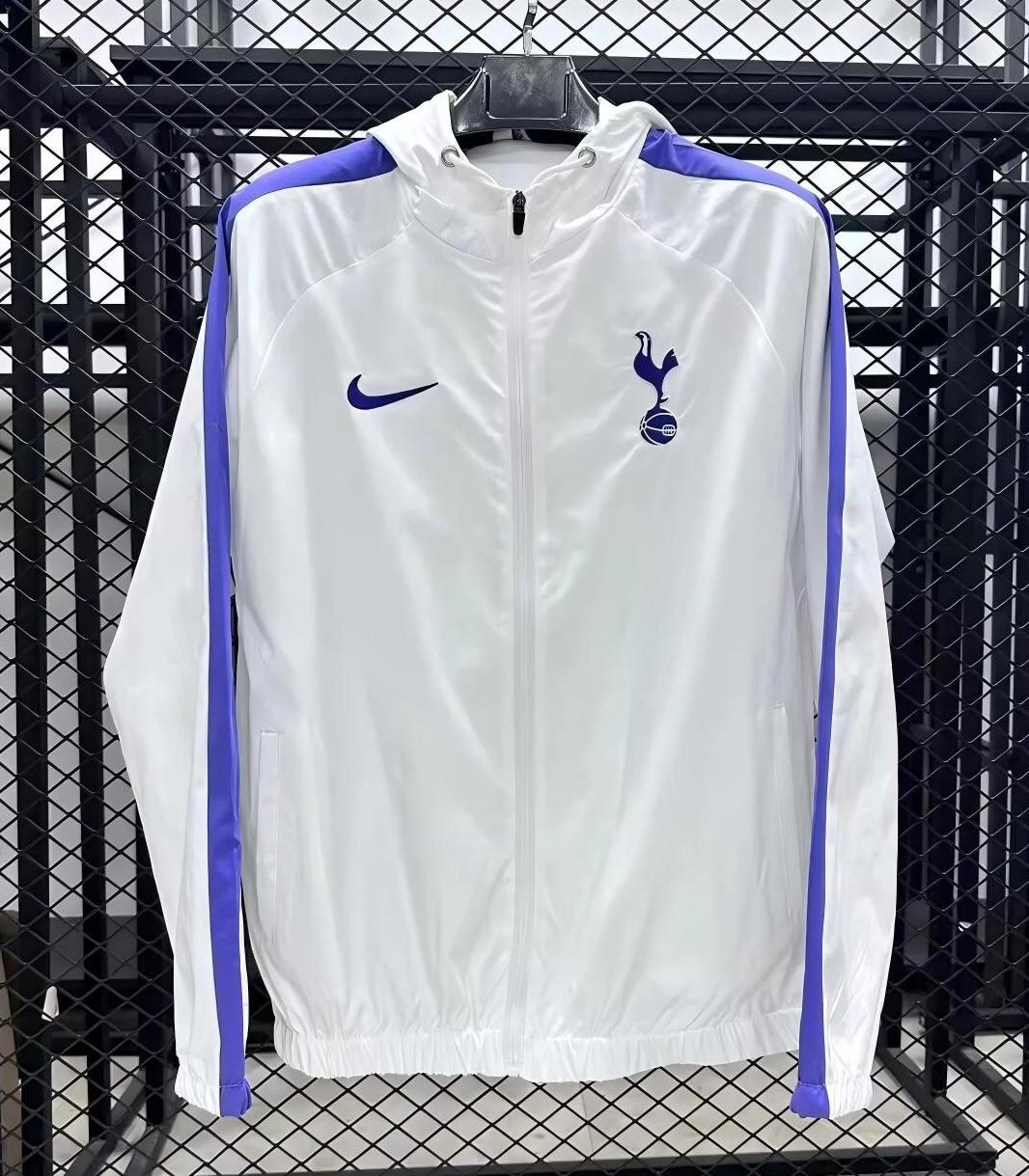 Tottenham Hotspur Windbreaker Jacket Black White 2025/26 - sinoshirt