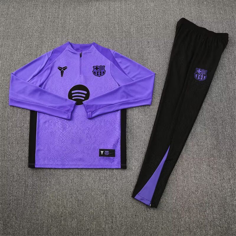 Kids Barcelona Training Kit (Sweatshirt+Pants) Purple 2025/26 - sinoshirt