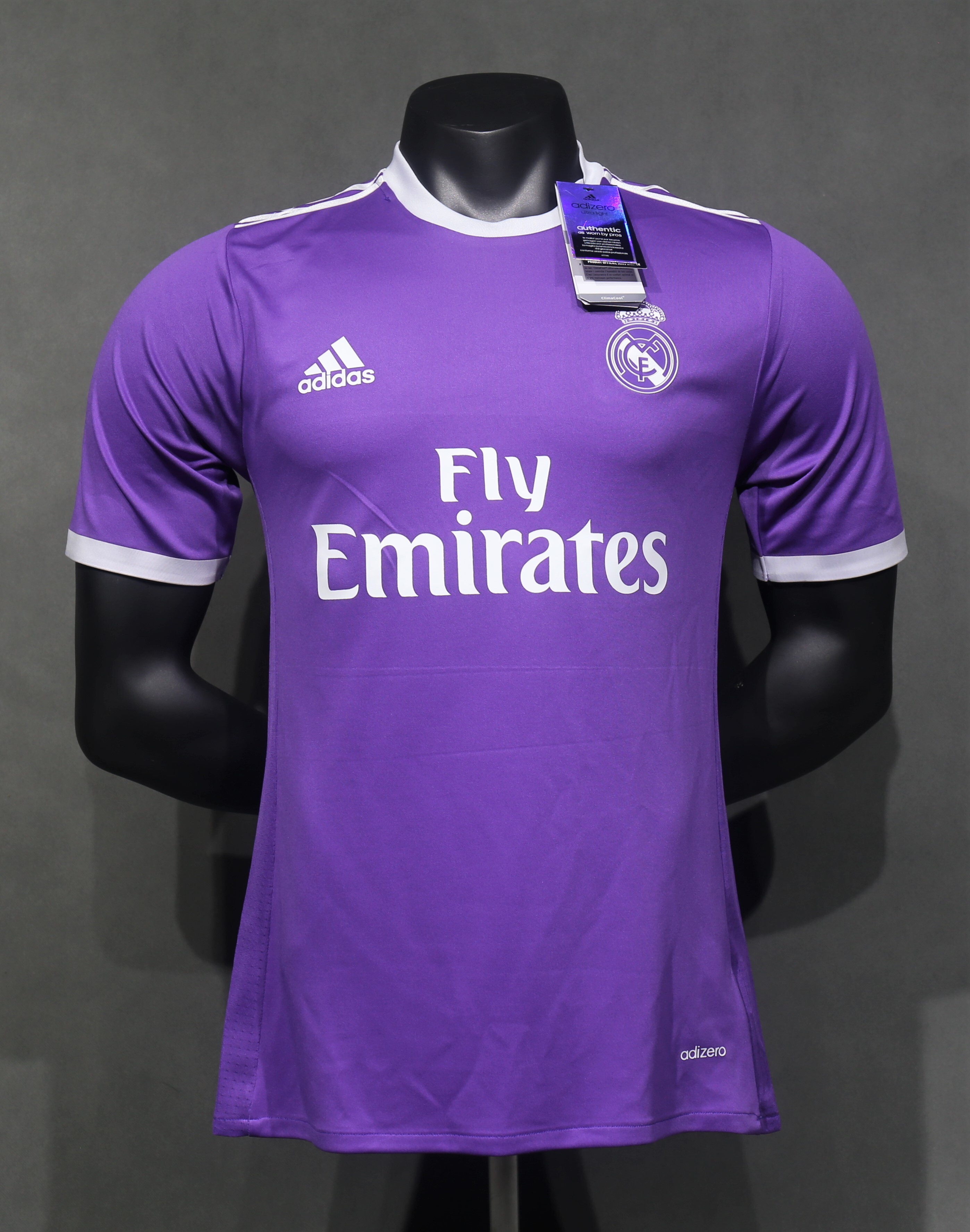 Real Madrid Authentic Retro Jersey Away Soccer Shirt 2016/17 - sinoshirt