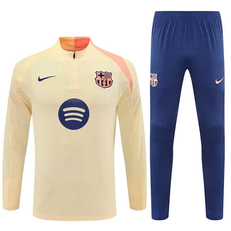 Barcelona Authentic Training Kit (Sweatshirt+Pants) Yellow 2025/26 - Player Version - sinoshirt