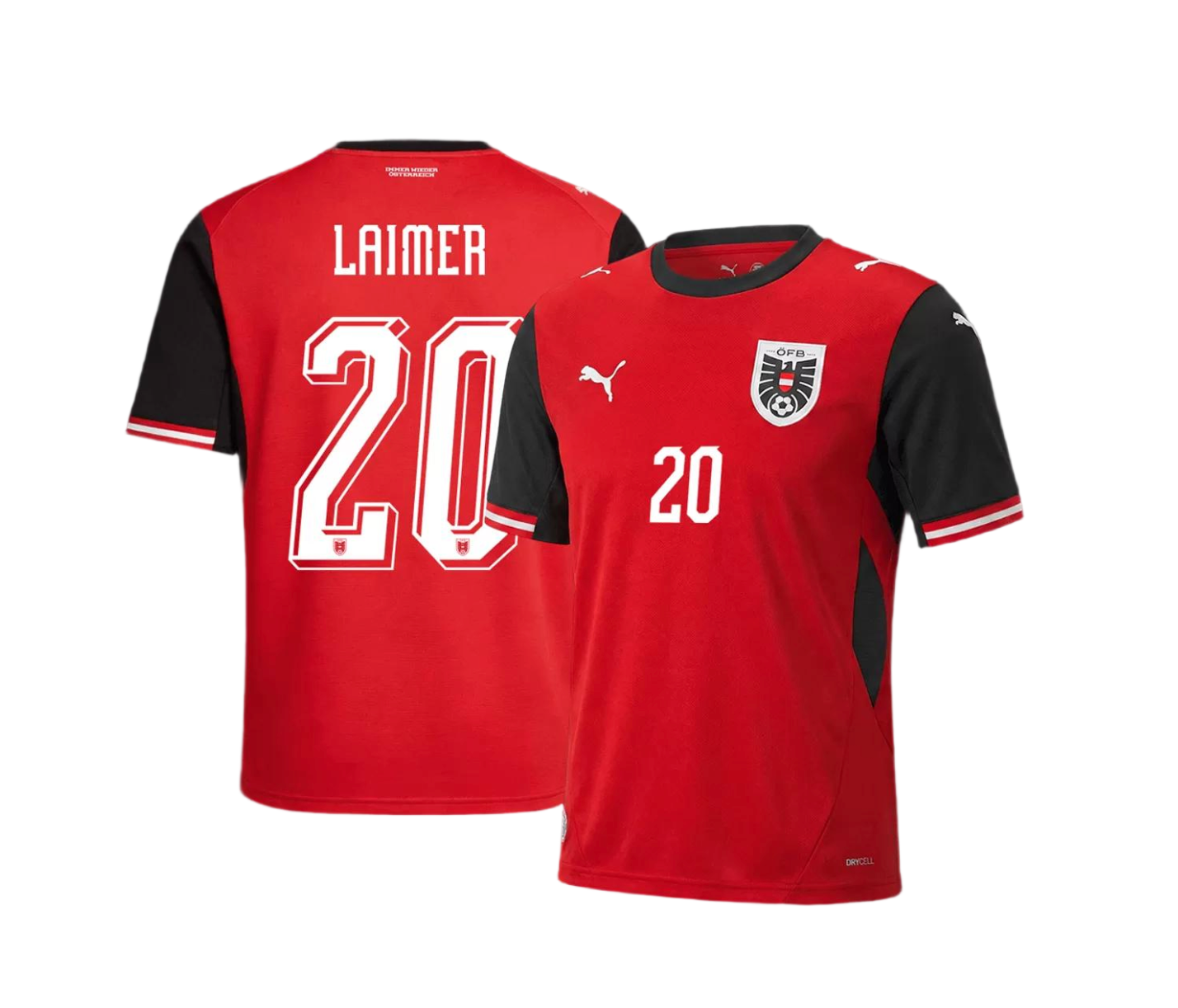 LAIMER #20 Austria Soccer Jersey Home Custom Shirt World Cup 2026 - sinoshirt