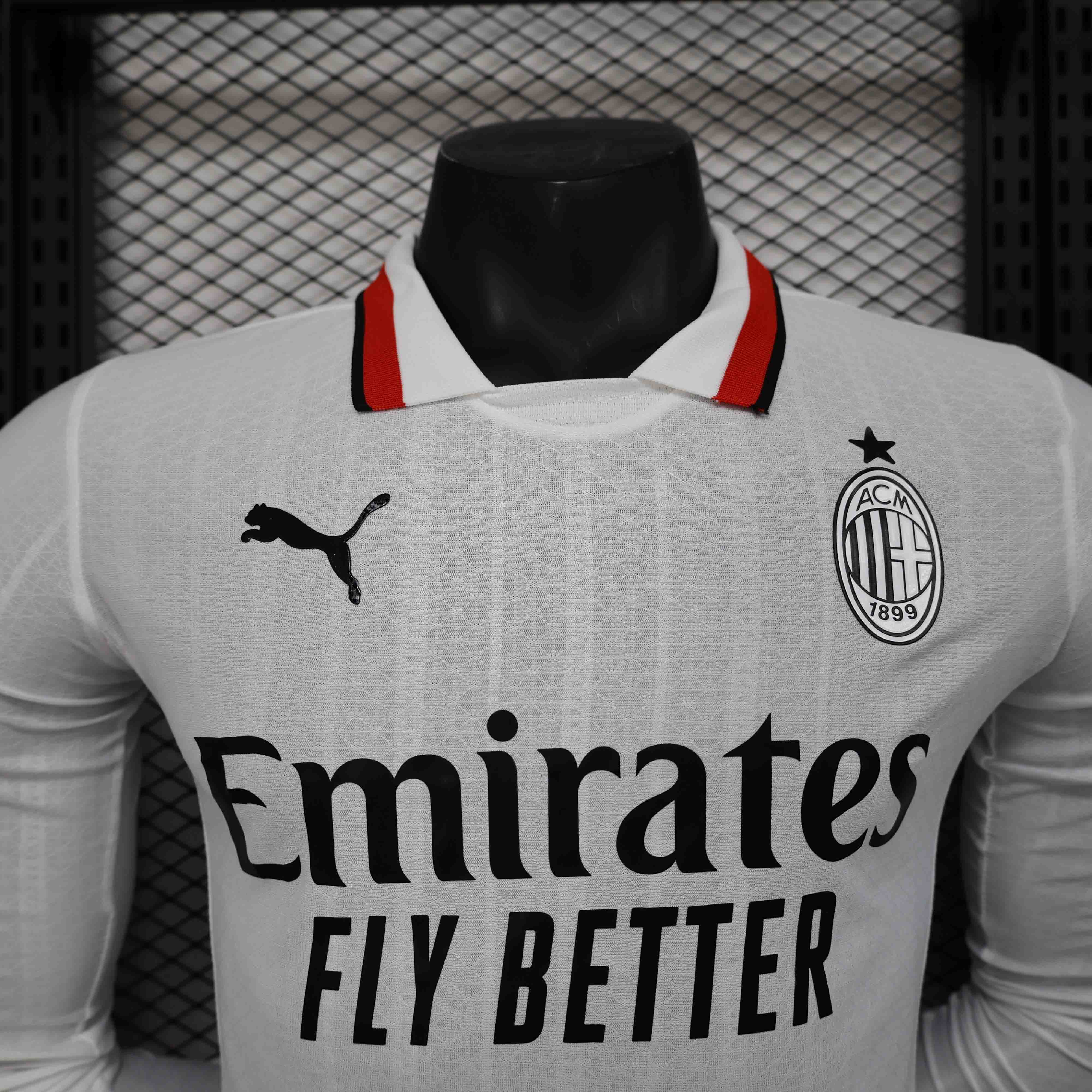 AC Milan Authentic Soccer Jersey Away Long Sleeve Shirt 2024/25 - sinoshirt
