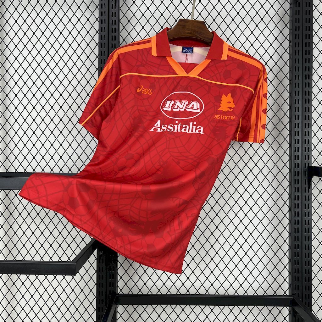 Roma Retro Soccer Jersey Home Custom Shirt 1995/96 - sinoshirt