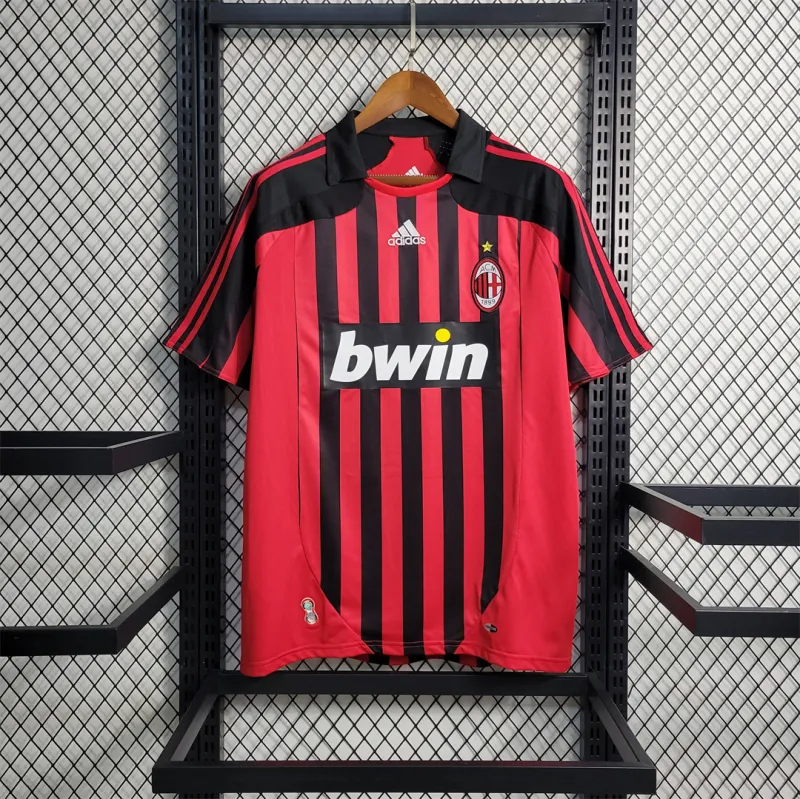 AC Milan Retro Soccer Jersey Home Custom Shirt 2007/08 - sinoshirt