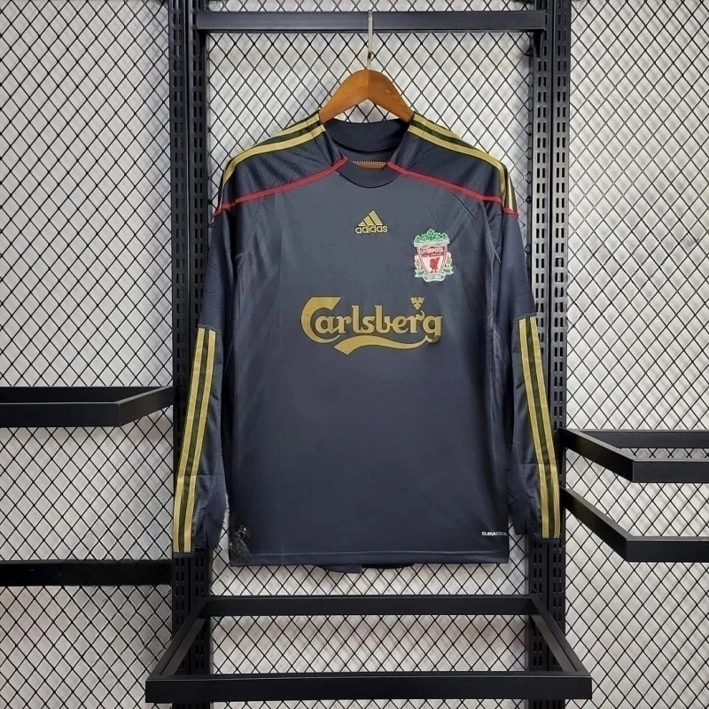 Liverpool Retro Football Jersey Away Long Sleeve Custom Shirt 2009/10 - sinoshirt