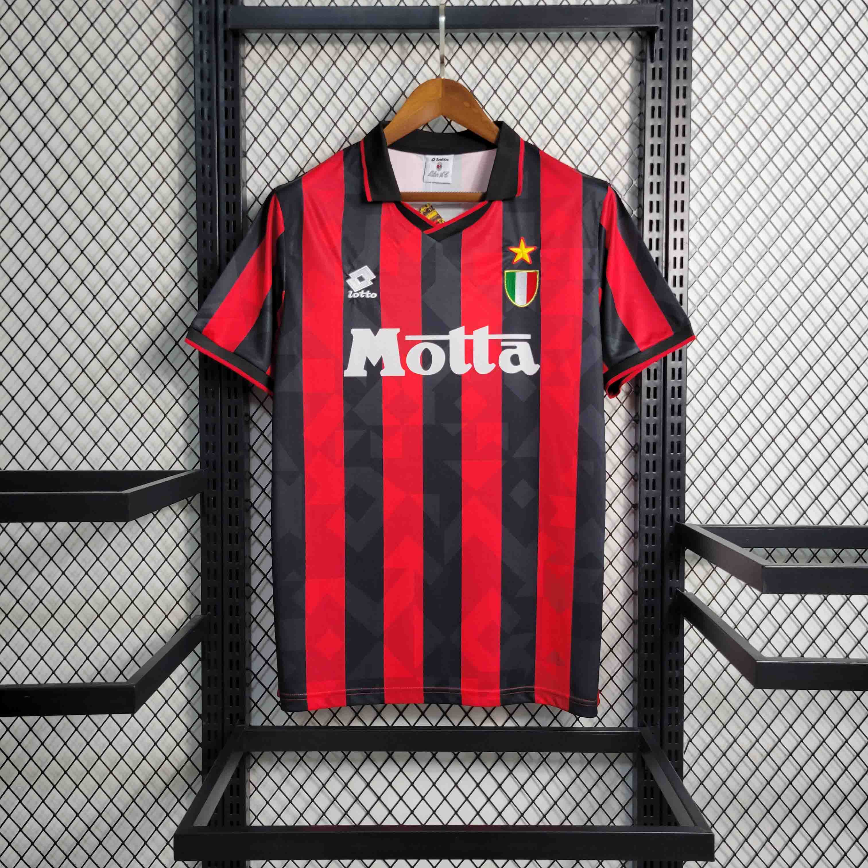 AC Milan Retro Soccer Jersey Home Custom Shirt 1993/94 - sinoshirt