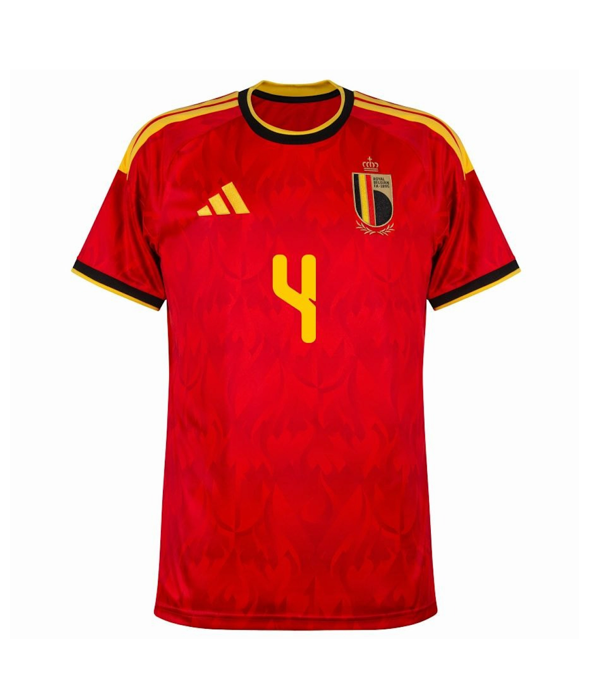 KOMPANY #4 Belgium Soccer Jersey Home Custom Shirt World Cup 2026 - sinoshirt
