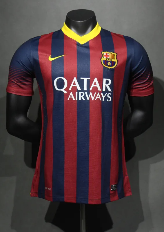 Authentic Barcelona Retro Jersey Home Soccer Shirt 2013-14 - sinoshirt