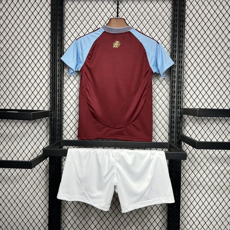 Aston Villa Football Jersey Home Kids Kit Jersey+Shorts 2024/25 - sinoshirt