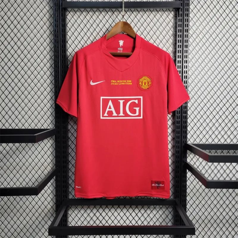 Manchester United Retro Home UCL Final Football Jersey Shirt 2007/08 - sinoshirt