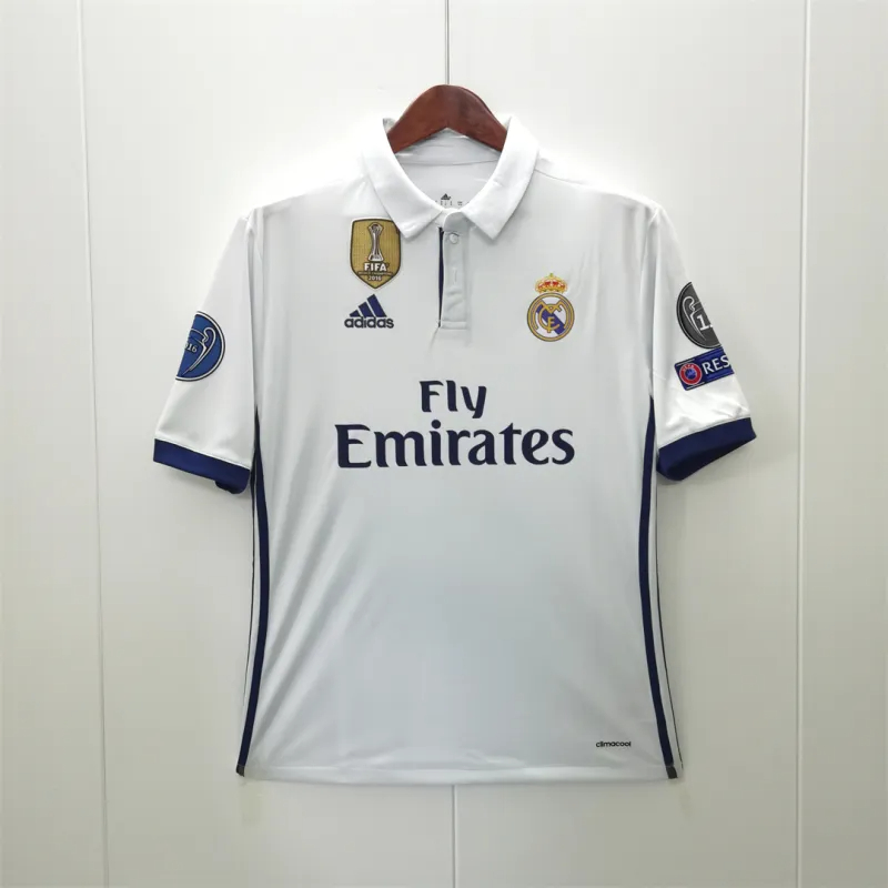 Ronaldo #7 Real Madrid Retro Jersey Home Soccer Shirt 2016/17 - sinoshirt