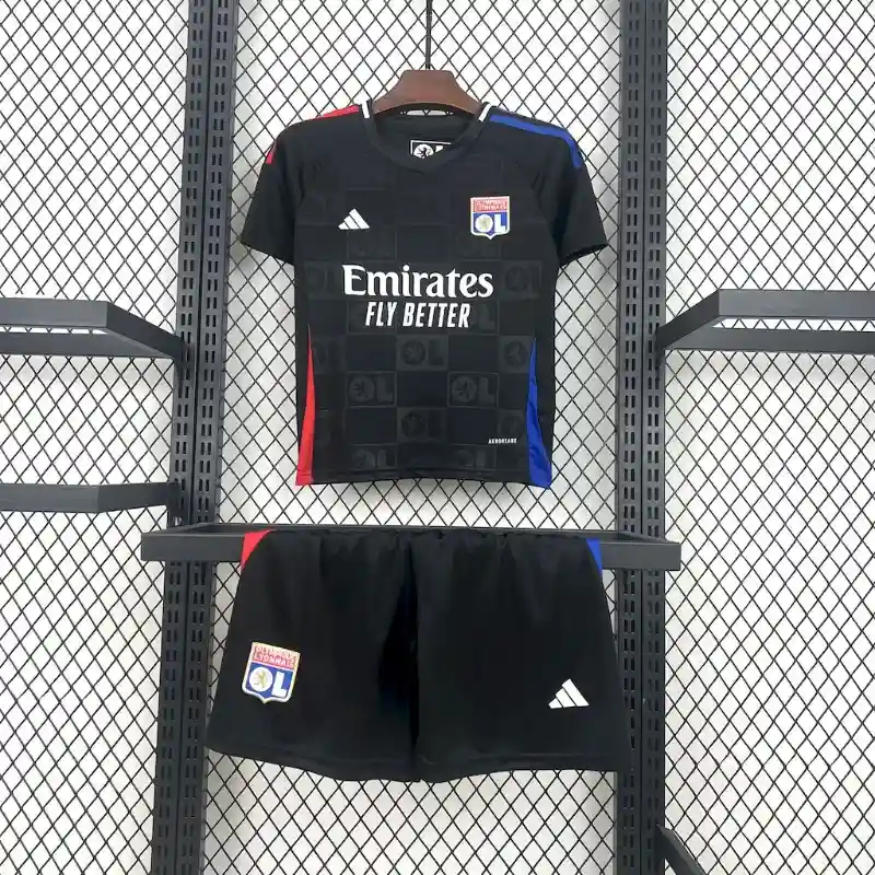 Olympique Lyonnais Football Jersey Away Kids Kit Jerseys+Shorts 2024/25 - sinoshirt