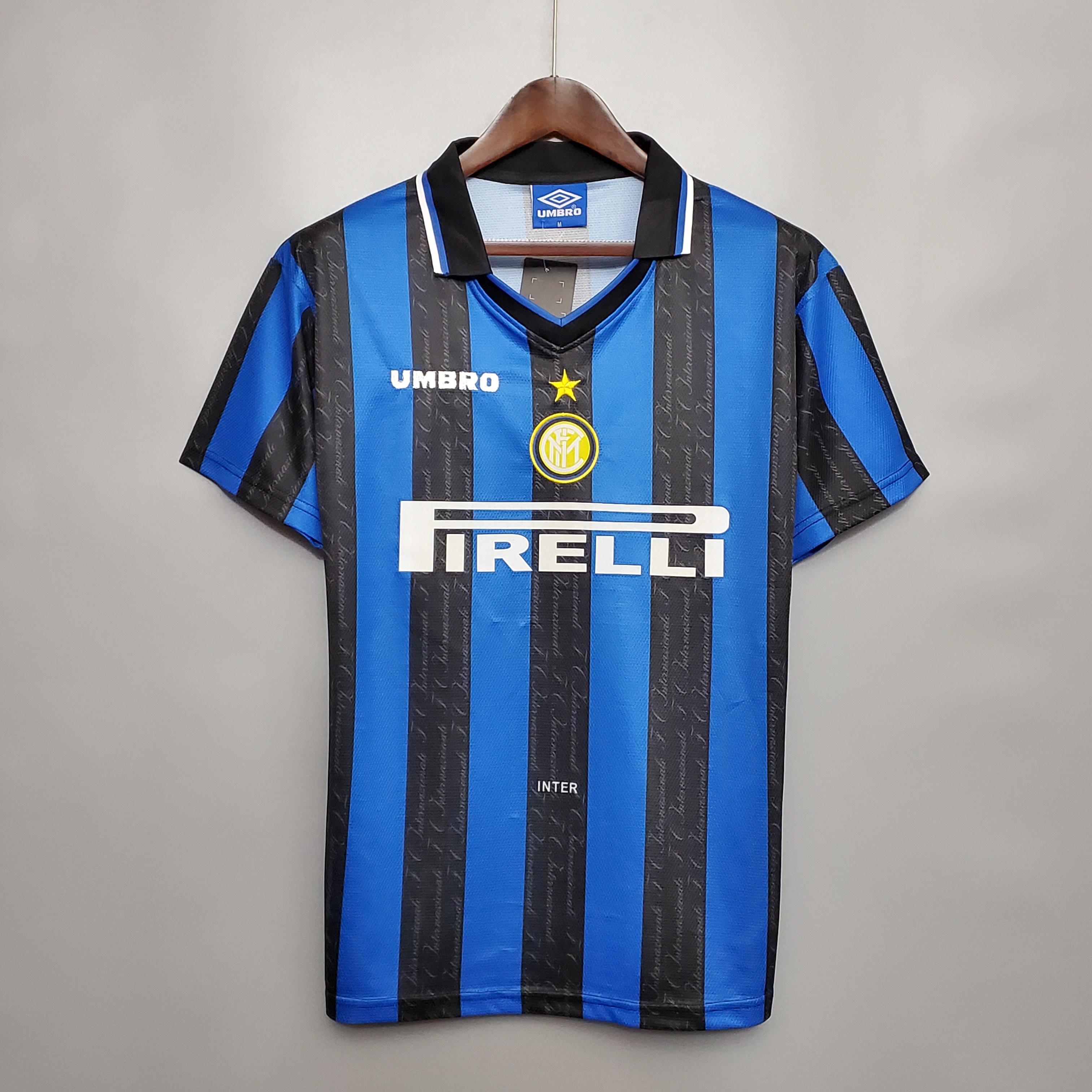 Inter Milan Retro Jersey Custom Home Soccer Jersey 1997/98 - sinoshirt