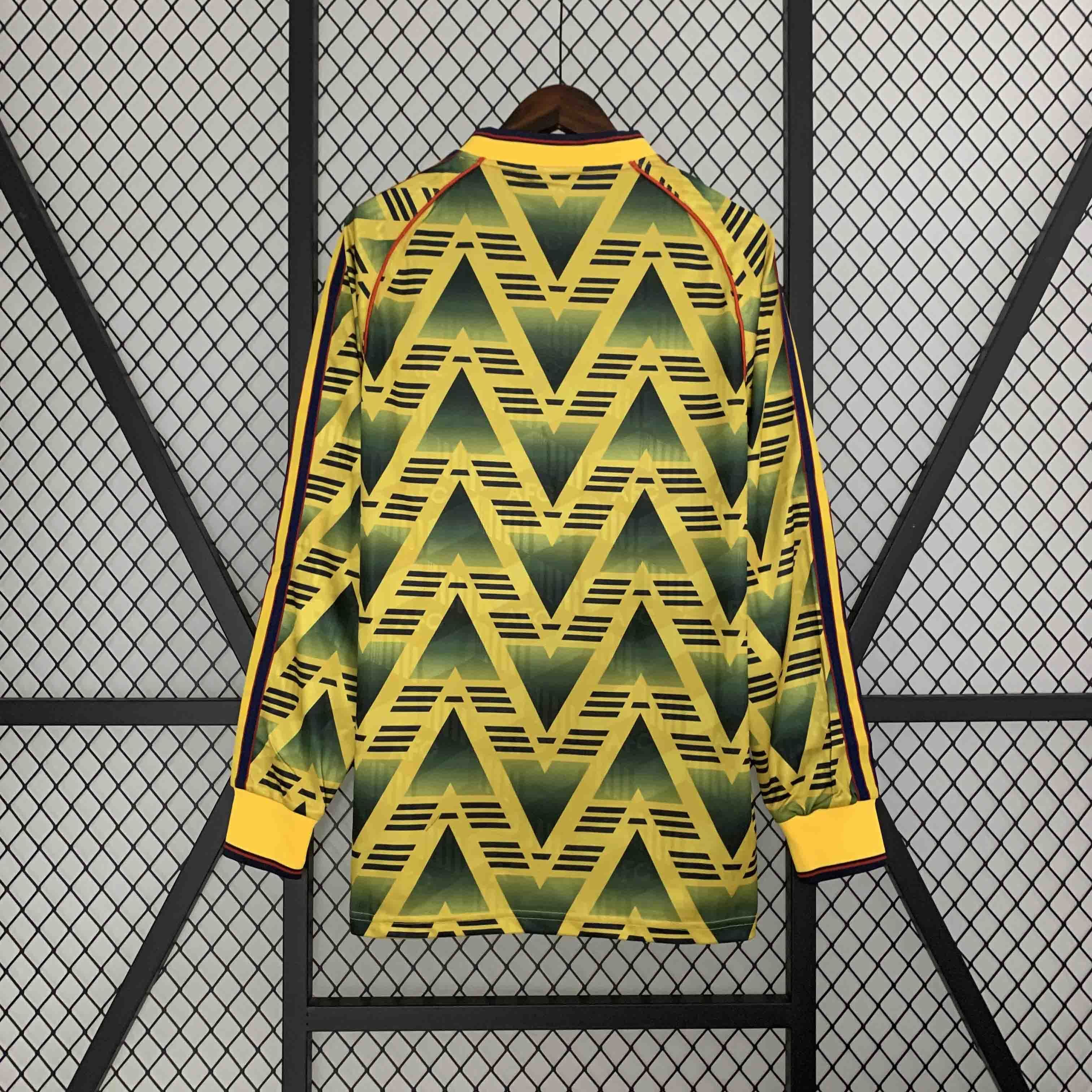 Arsenal Soccer Retro Jersey Away Long Sleeve Custom Shirt 1991-93 - sinoshirt