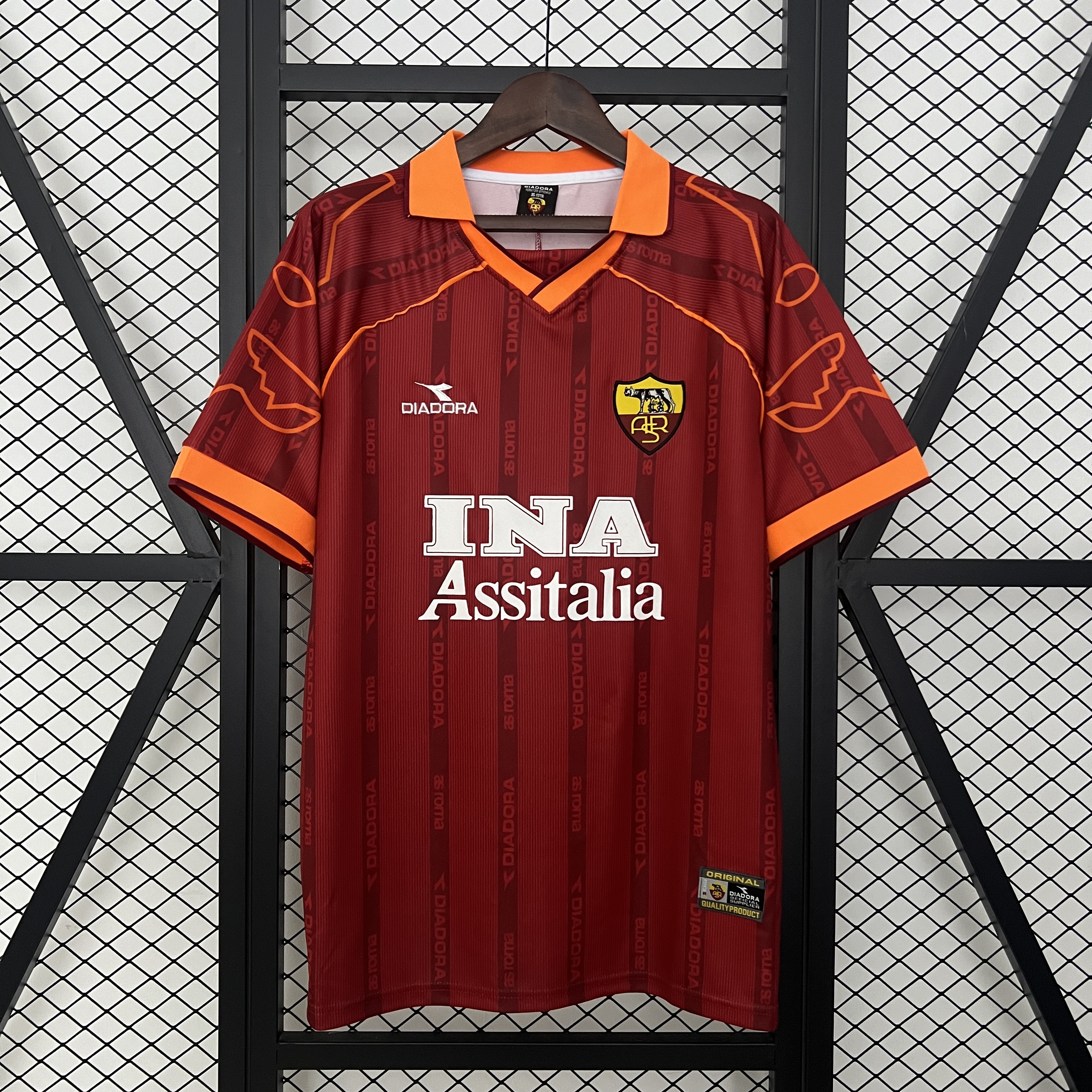 Roma Retro Soccer Jersey Home Custom Shirt 1999/00 - sinoshirt