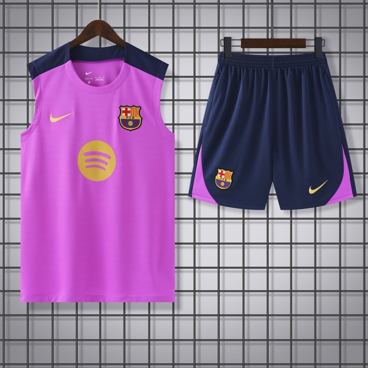 Barcelona Sleeveless Training Kit Purple 2025/26 - sinoshirt