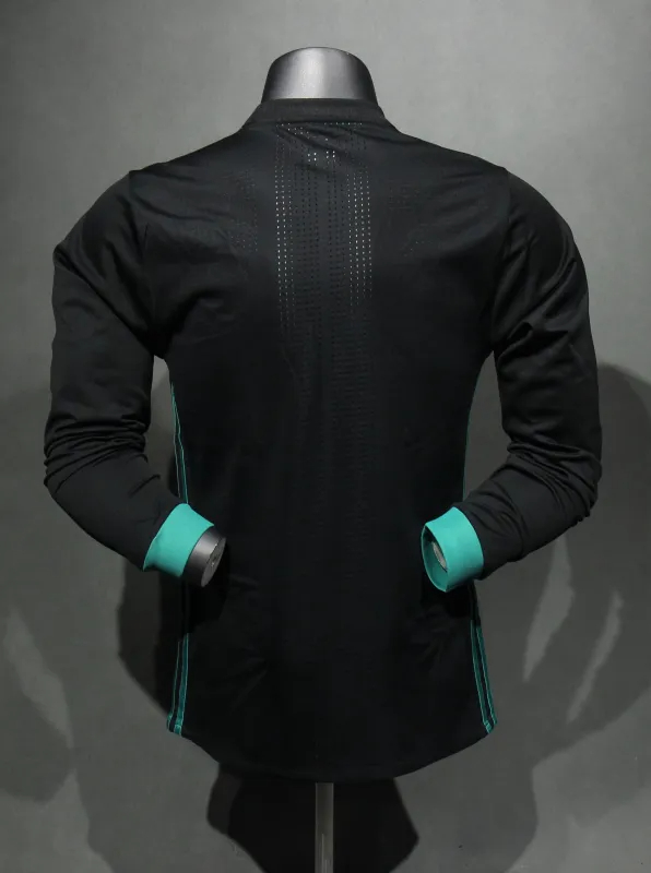Real Madrid Authentic Retro Jersey Away Long Sleeve Soccer Shirt 2017/18 - sinoshirt