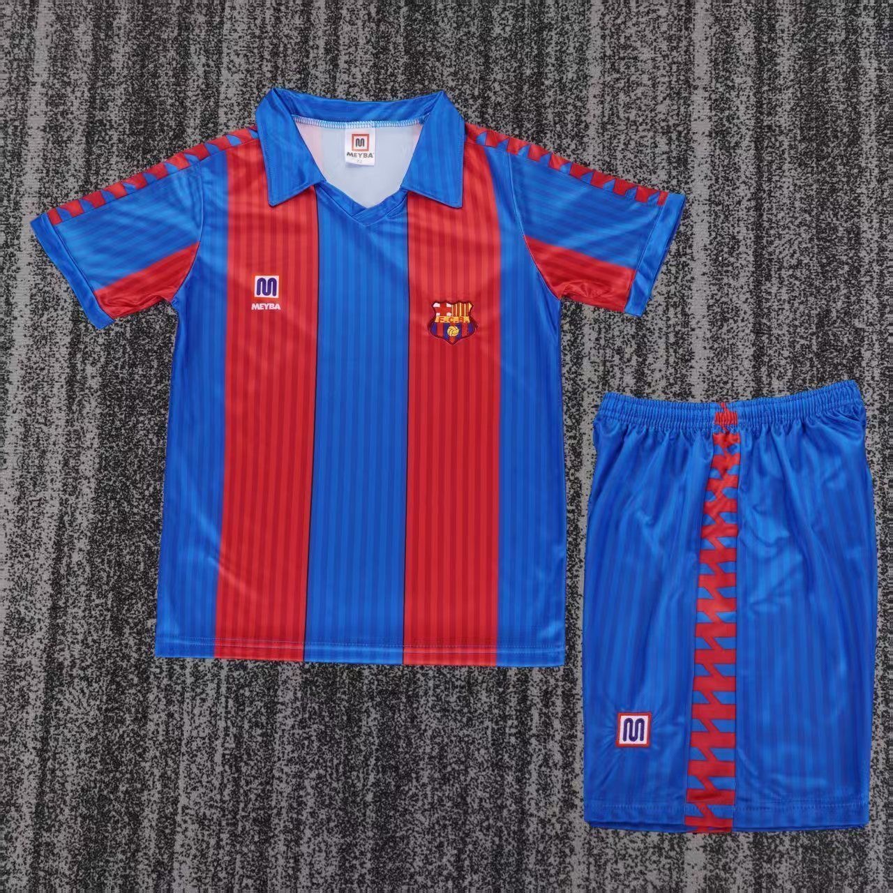 Barcelona Retro Jersey Home Kids Kit Jersey+Shorts 1989-92 - sinoshirt