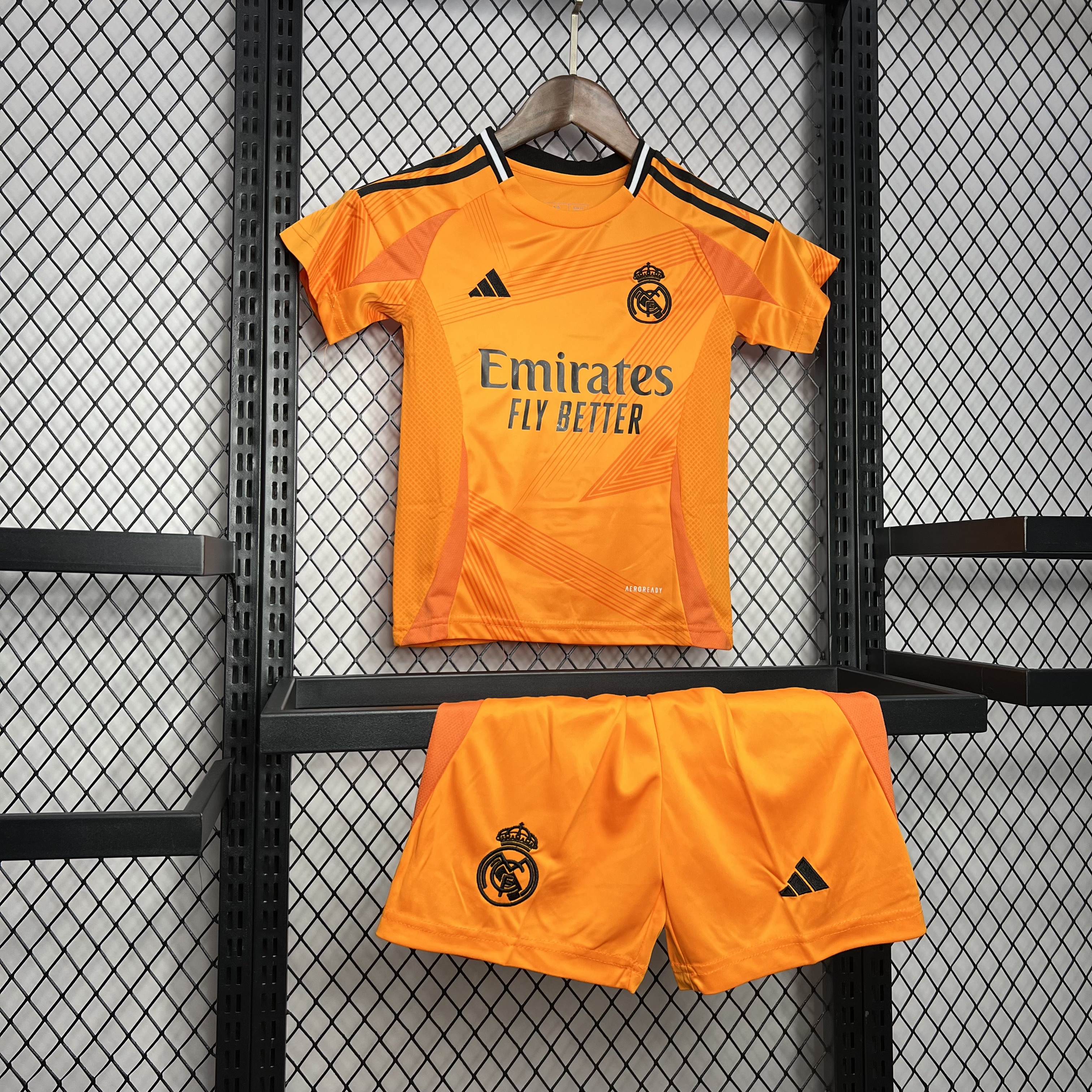 Real Madrid Soccer Jersey Away Custom Kids Kit Jersey+Shorts 2024/25 - sinoshirt