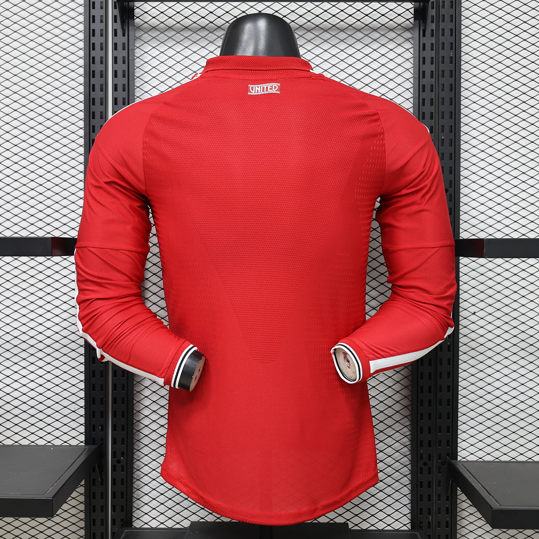 Manchester United Authentic Home Long Sleeve Football Jersey Shirt 2026/27 - sinoshirt